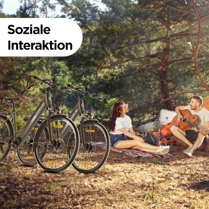 Elektrofahrrad, E-Bike Trekkingrad E-Cityrad, 36V 12,5Ah Li-Ion Akku Mountainbike Pendlerfahrrad, LCD-Display, Reichweite bis 100KM, EU-konform, mit APP