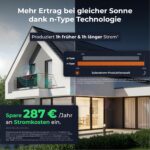 Solarway® 1000W Balkonkraftwerk 800W komplett Steckdose - neuester 800 Watt Wechselrichter - Solaranlage Komplettset - 500W bifaziale Solarmodule & Envertech & Zubehör