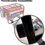 Stromgenerator mit Benzin | Stromerzeuger mit Zubehör | Notstromaggregat leise | 5 Steckdosen 3x 230V / 1x 400V / 1x 12 V | 6,5 PS (Stromgenerator mit Zugstarter)