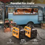 maXpeedingrods Inverter Stromerzeuger 3300W Stromgenerator Benzin Superleise 4 Takt mit USB und 230V Steckdosen Leicht als Notstromaggregat Backup Stromausfälle für Camping Wohnwagen Garage Baustelle