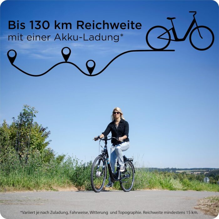 ZÜNDAPP E Bike 26 Zoll Fahrrad Damen Ebike 26 Zoll Green 2.7 Elektrofahrrad Pedelec Cityrad Hollandrad