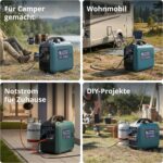 Könner & Söhnen Inverter Stromerzeuger KS 1900iG S, 2000W Dual Fuel Generator (LPG/Benzin), Notstromaggregat Leise, 17kg Ultraleicht, Reine Sinuswelle, Eco-Mode, USB, Euro-5