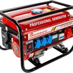 Stromgenerator mit Benzin | Stromerzeuger mit Zubehör | Notstromaggregat leise | 5 Steckdosen 3x 230V / 1x 400V / 1x 12 V | 6,5 PS (Stromgenerator mit Zugstarter)